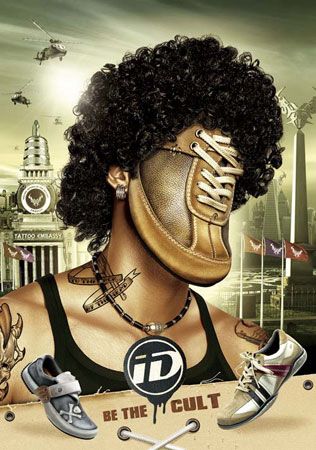 時尚運動鞋創(chuàng)意廣告設(shè)計